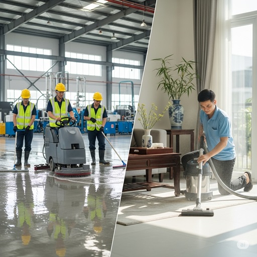 Vệ sinh chuyên nghiệp: Công nghiệp & Nhà ở